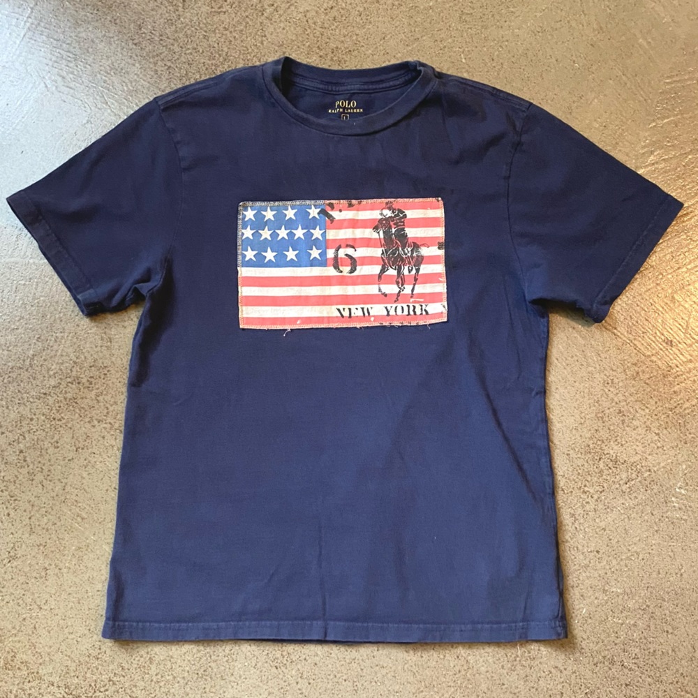 Polo Flag Shirt. Boys Large.